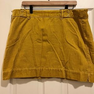 Mustard Yellow Corduroy Skirt